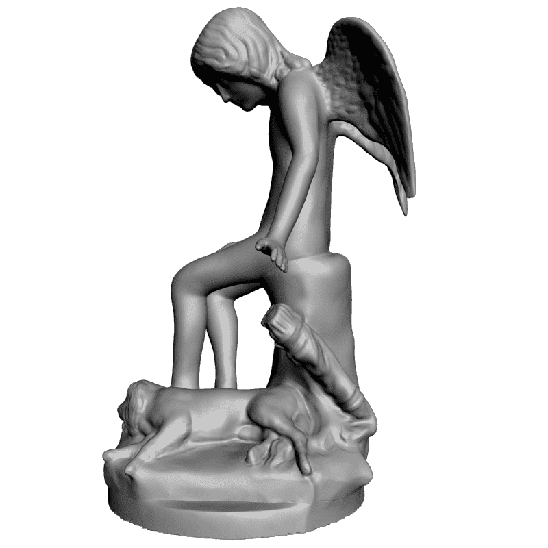 картинка Ангел и собака V1-050 3D-STL.COM