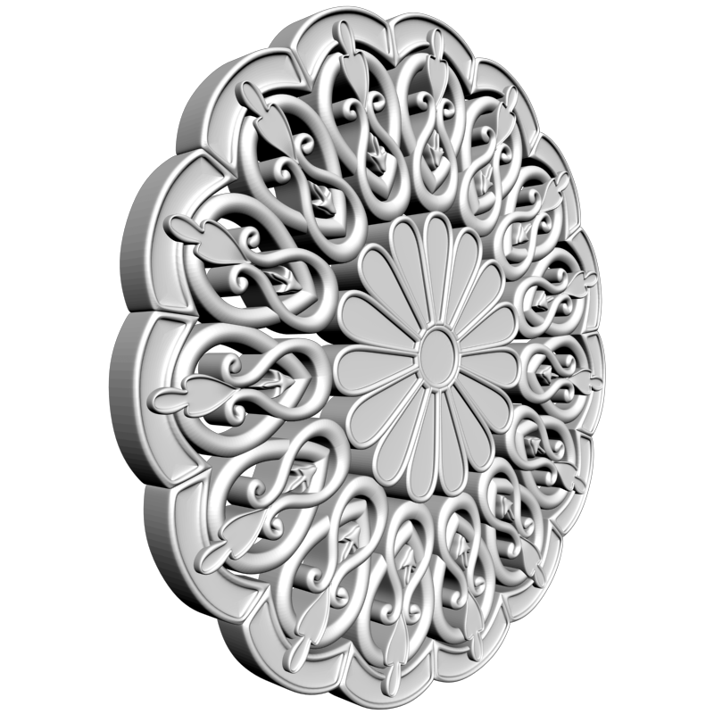 картинка Розетка резная D16-328 3D-STL.COM
