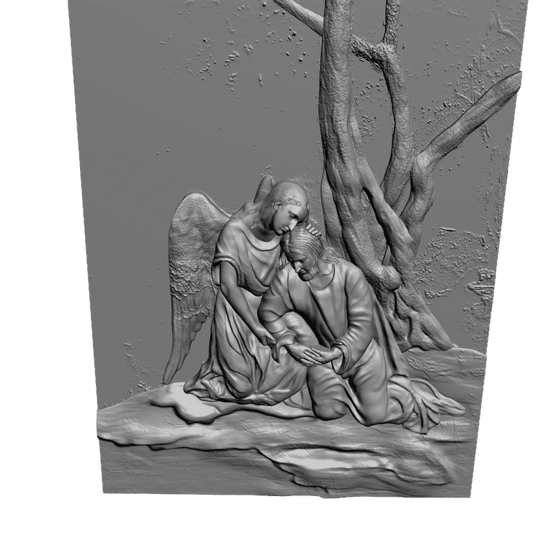 картинка Иисус в Гефсиманском саду D12-238 3D-STL.COM
