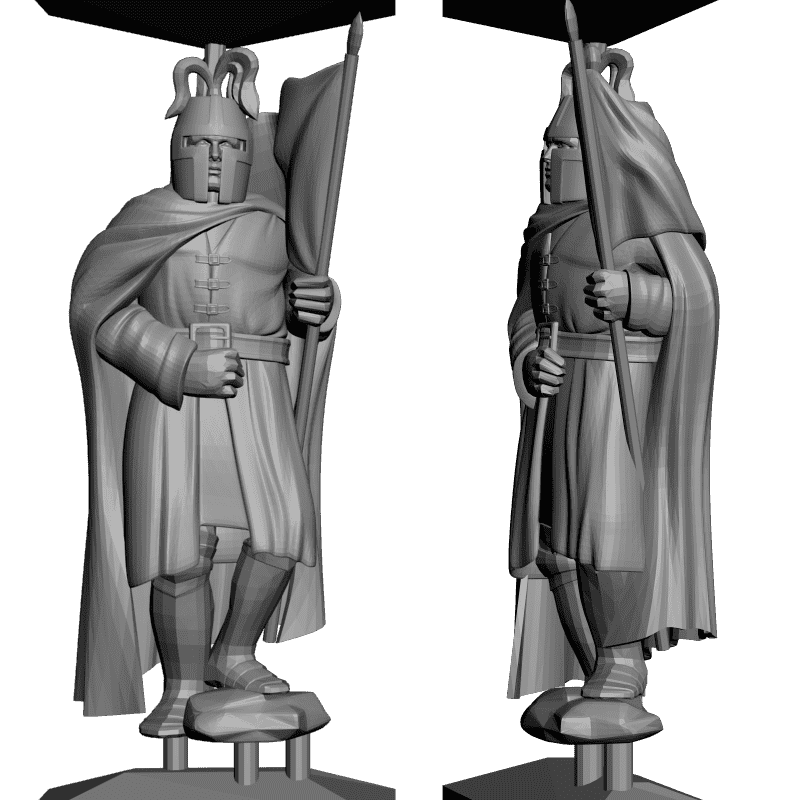 картинка Набор шахмат. Крестоносцы PI3-096 3D-STL.COM