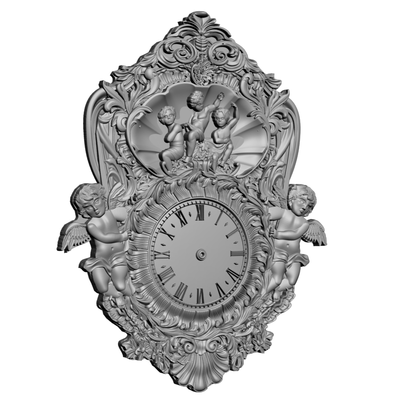 картинка Часы с ангелами P3-158 3D-STL.COM