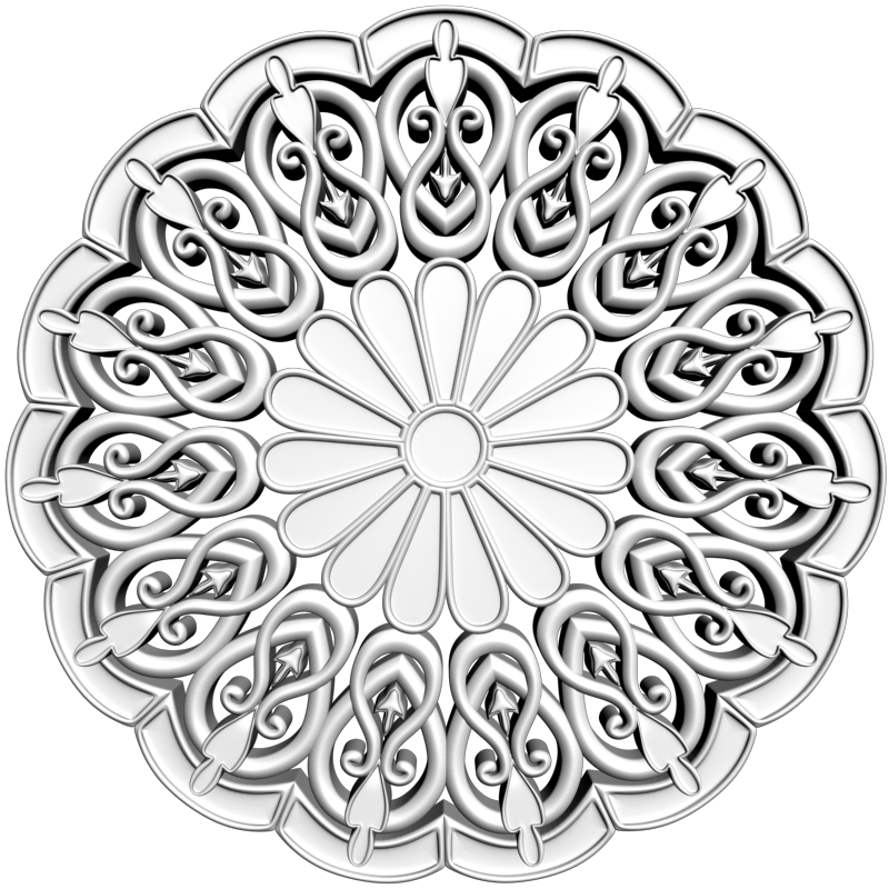 картинка Розетка резная D16-328 3D-STL.COM