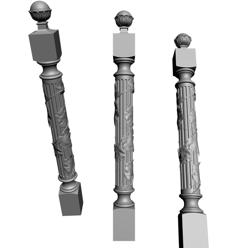 картинка Столб резной D17-030 3D-STL.COM