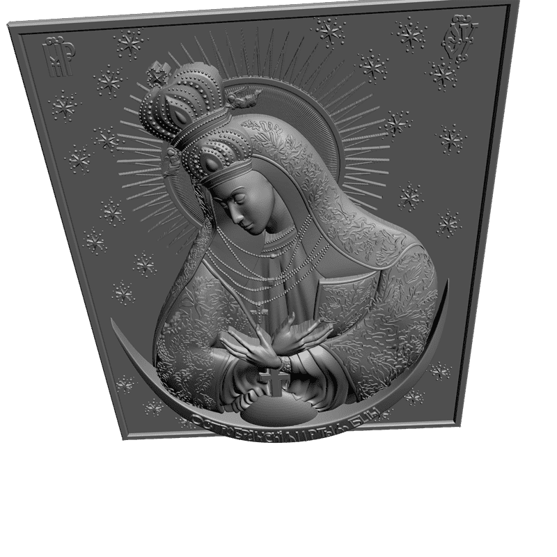 картинка Остробрамская Божья Матерь V3-076 3D-STL.COM