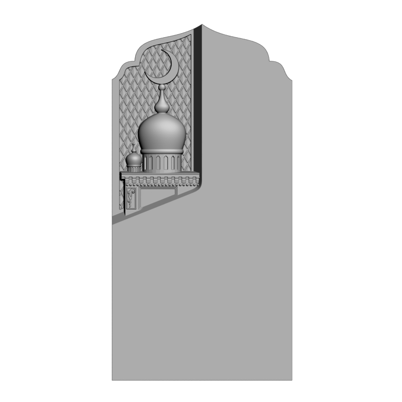 картинка Могильная плита с декором V9-162 3D-STL.COM