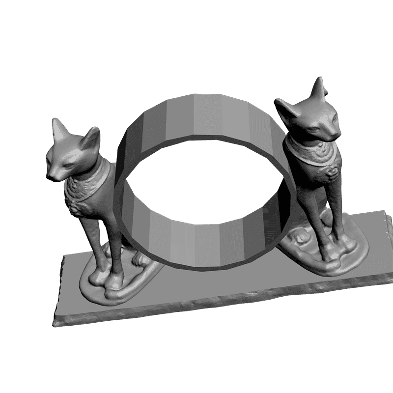 картинка Часы Египетская Кошка 2 Детали P3-045 3D-STL.COM