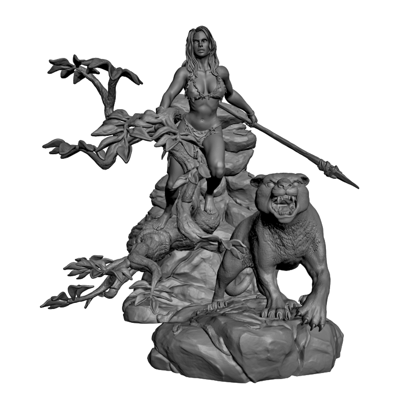 картинка КДМ - королева джунглей - Гектор Моран PI1-444 3D-STL.COM