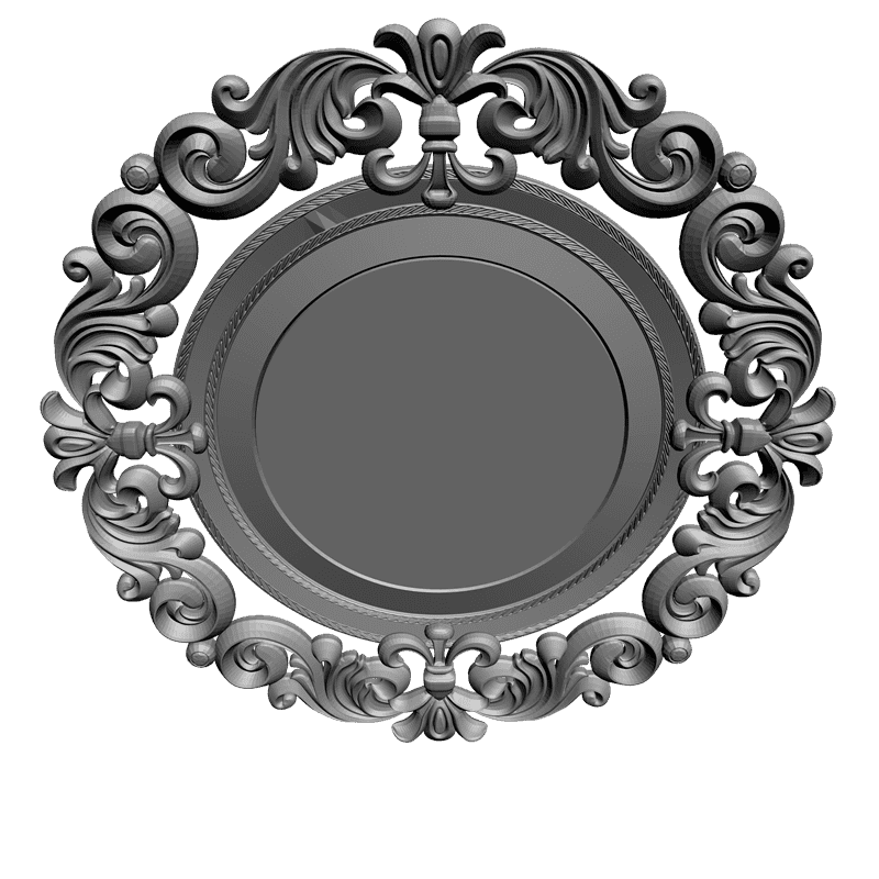 картинка Рамка резная круглая D14-102 3D-STL.COM
