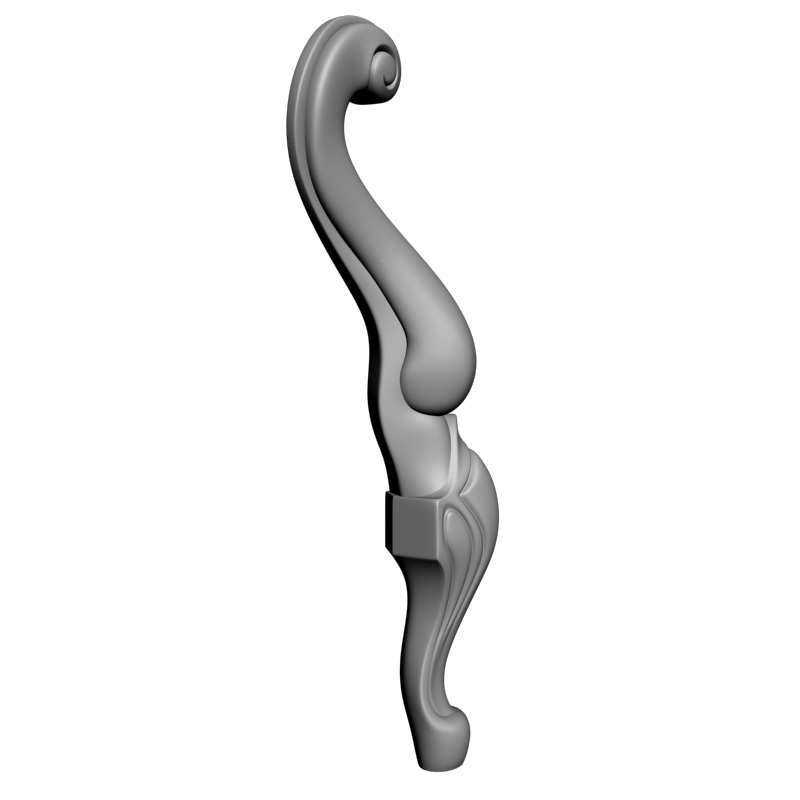 картинка Ножка мебельная резная M6-137 3D-STL.COM