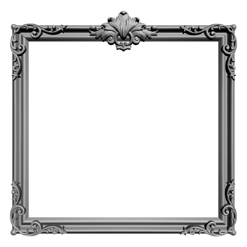 картинка Квадратная рама резная D14-182 3D-STL.COM