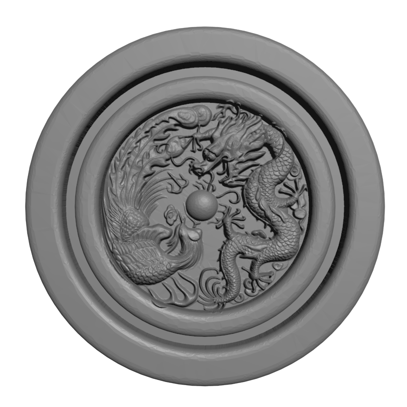картинка Шашка с драконом PI2-081 3D-STL.COM