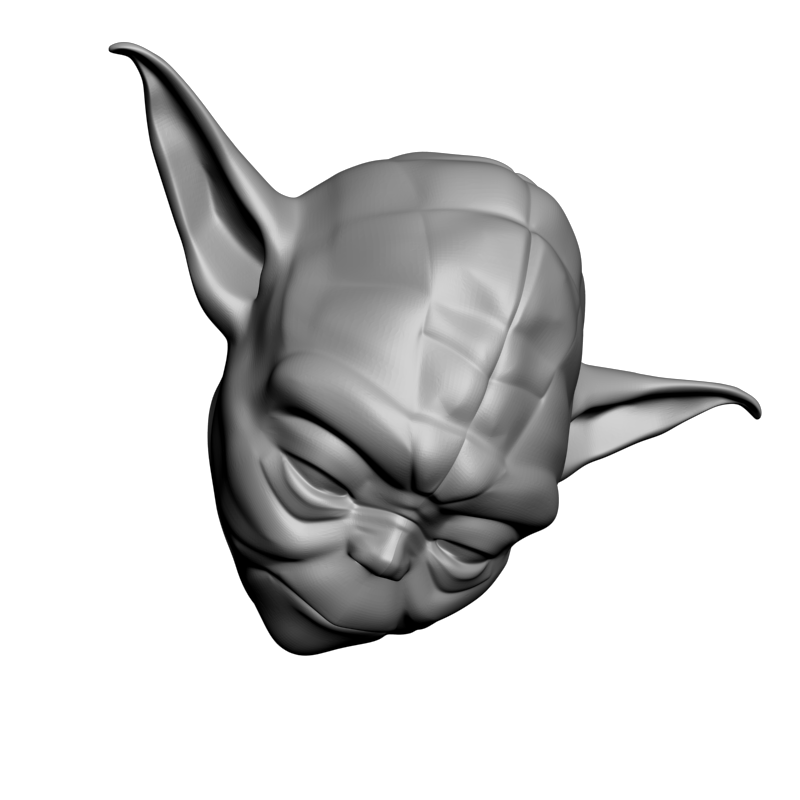 картинка Голова Yoda PI1-410 3D-STL.COM