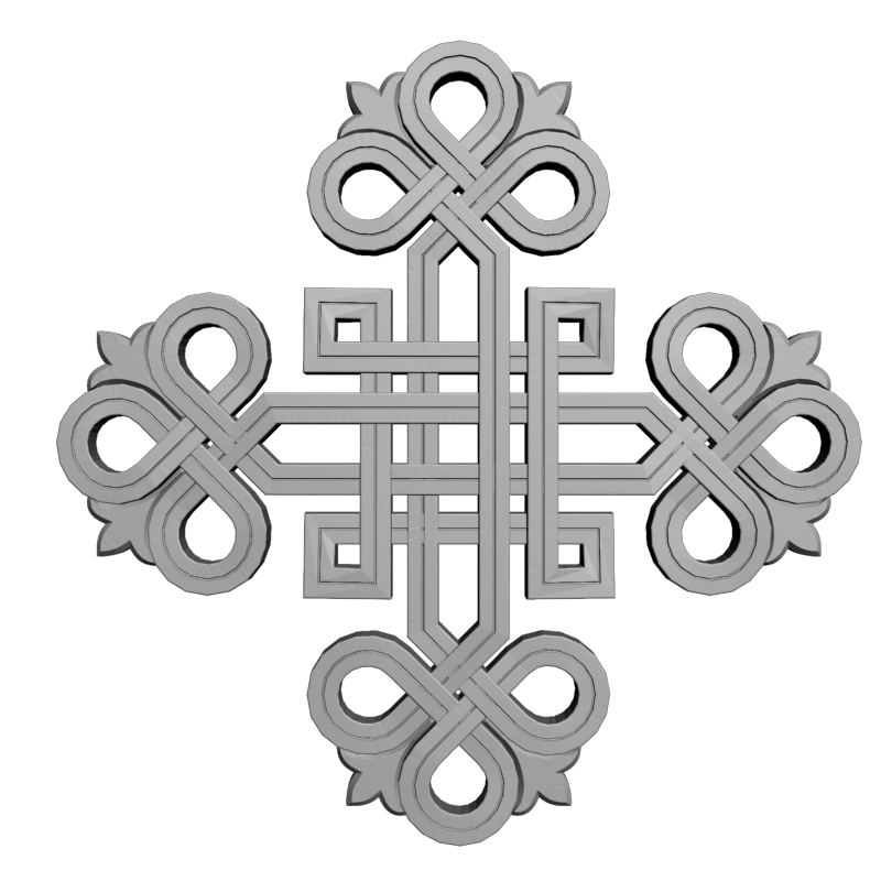 картинка Плетёнка - крест V9-151 3D-STL.COM