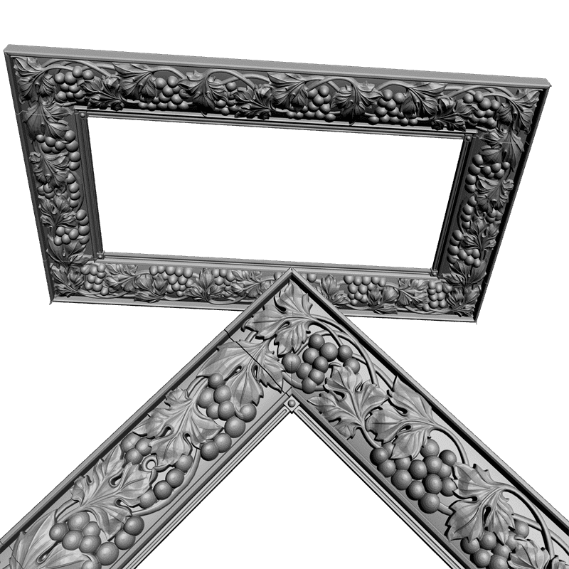 картинка Рамка прямоугольная резная D14-129 3D-STL.COM