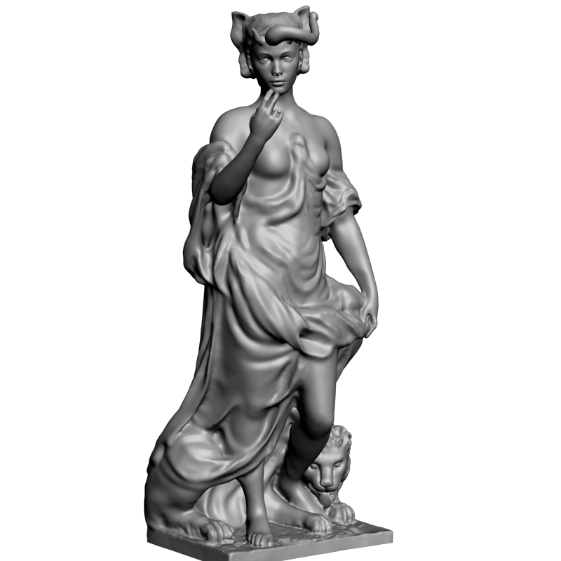 картинка Девушка со Львом L3-162 3D-STL.COM