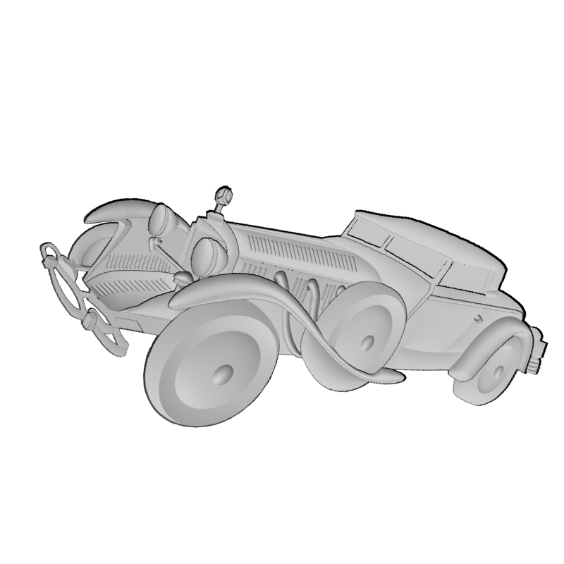 картинка Машинка релиеф RT3-094 3D-STL.COM