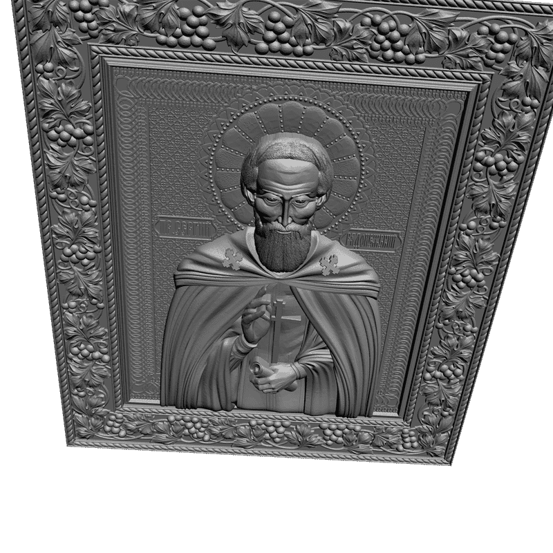 картинка Преподобный Сергий Радонежский V3-112 3D-STL.COM