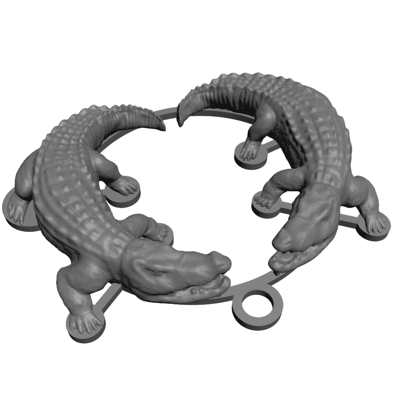 картинка Медальон Крокодилы RY5-067 3D-STL.COM