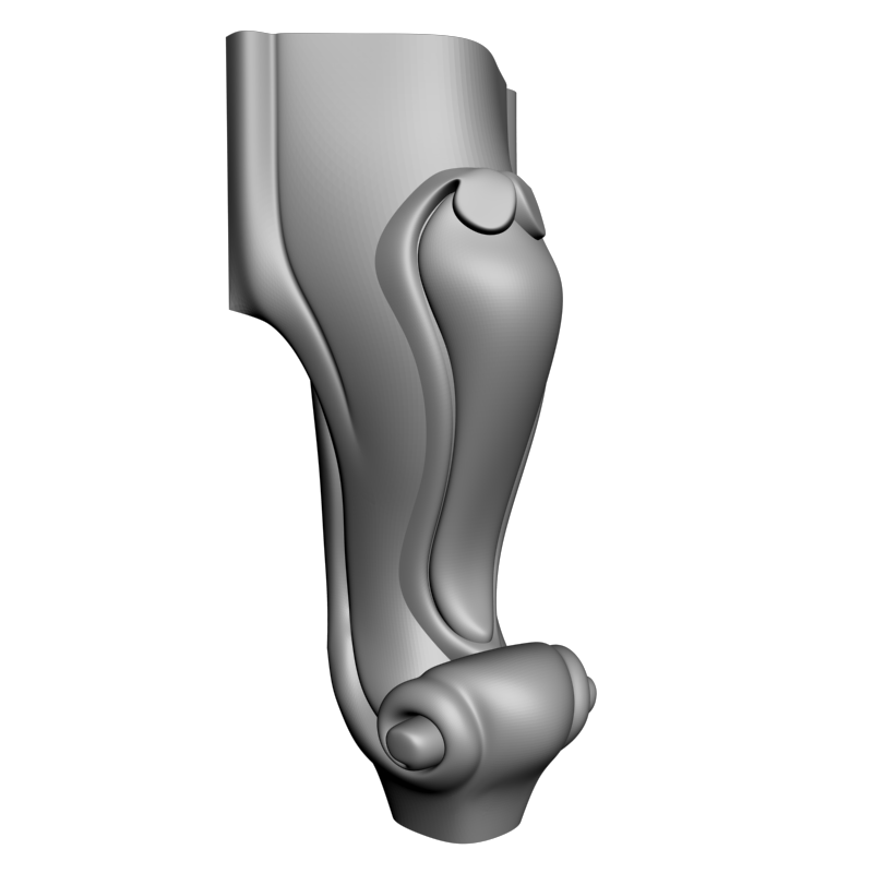 картинка Ножка мебельная резная M6-120 3D-STL.COM