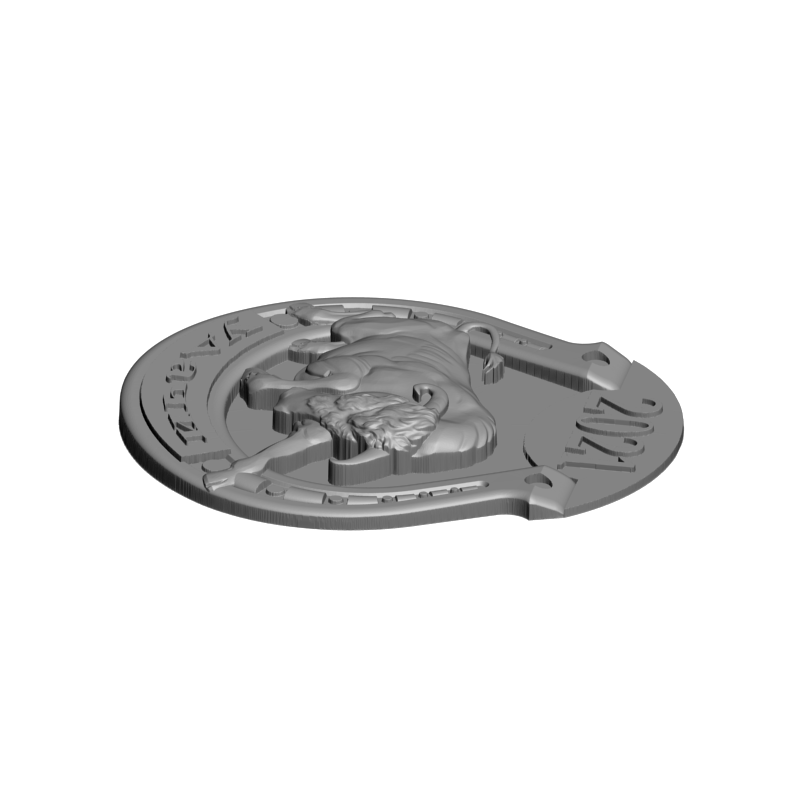 картинка Бык с годом на удачу P4-603 3D-STL.COM