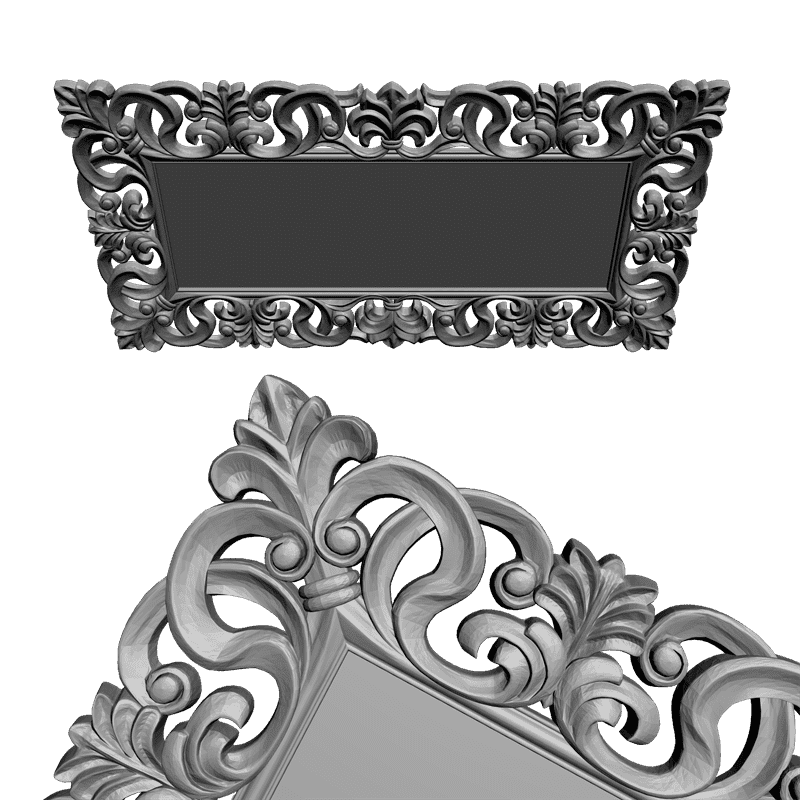 картинка Рамка для зеркала D14-151 3D-STL.COM