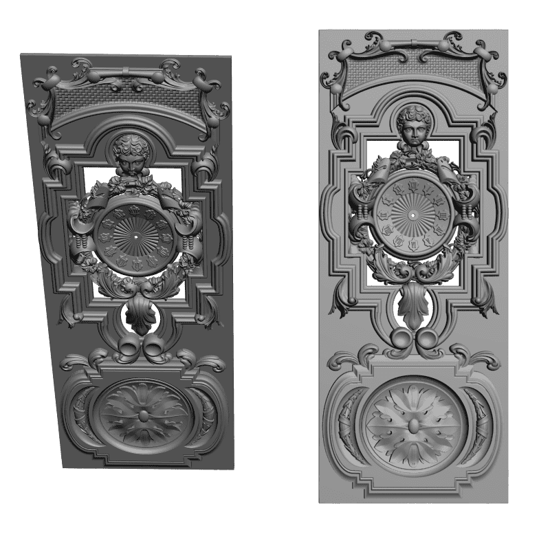 картинка Большие напольные часы P3-047 3D-STL.COM