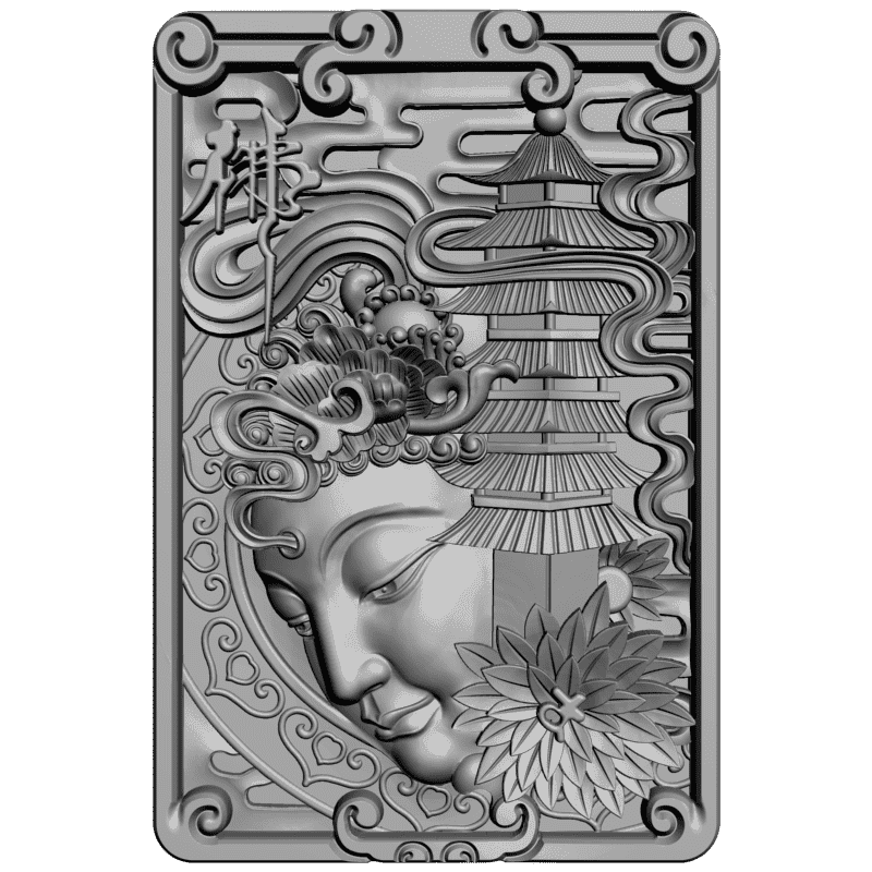 картинка Будда Лицо V9-093 3D-STL.COM
