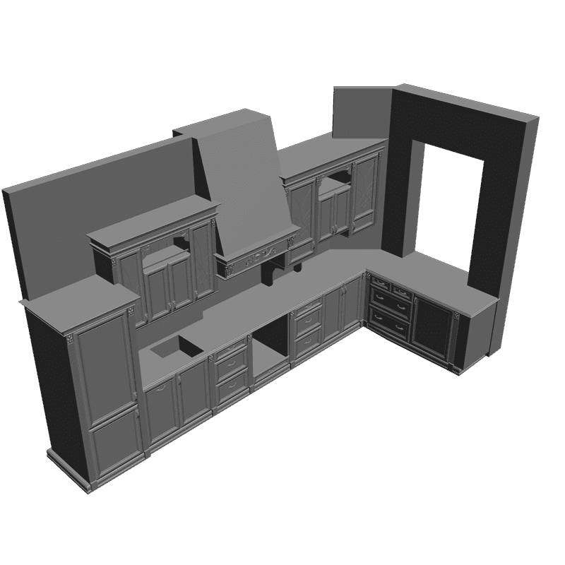 картинка Кухня M5-009 3D-STL.COM