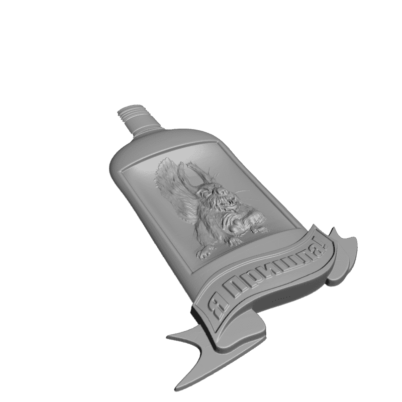 картинка Белочка в бутылочке P4-018 3D-STL.COM