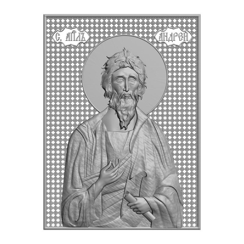 картинка Святой апостол Андрей Первозваный V3-200 3D-STL.COM