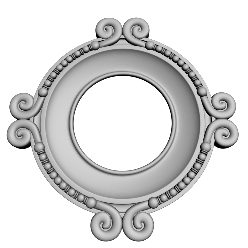 картинка Рама резная круглая D14-695 3D-STL.COM