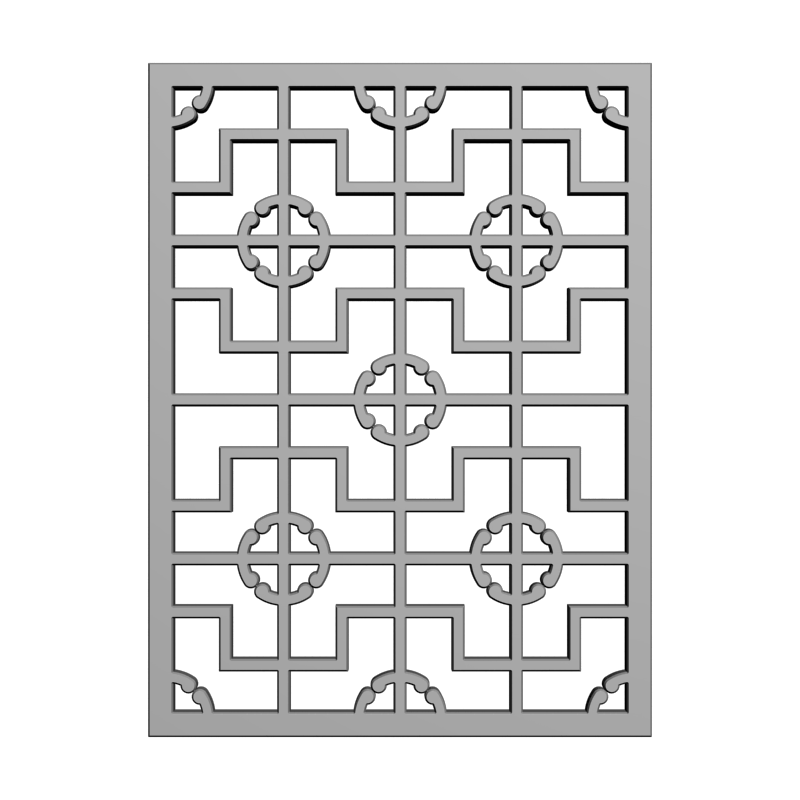 картинка Решётка декоративная прорезная D15-029 3D-STL.COM