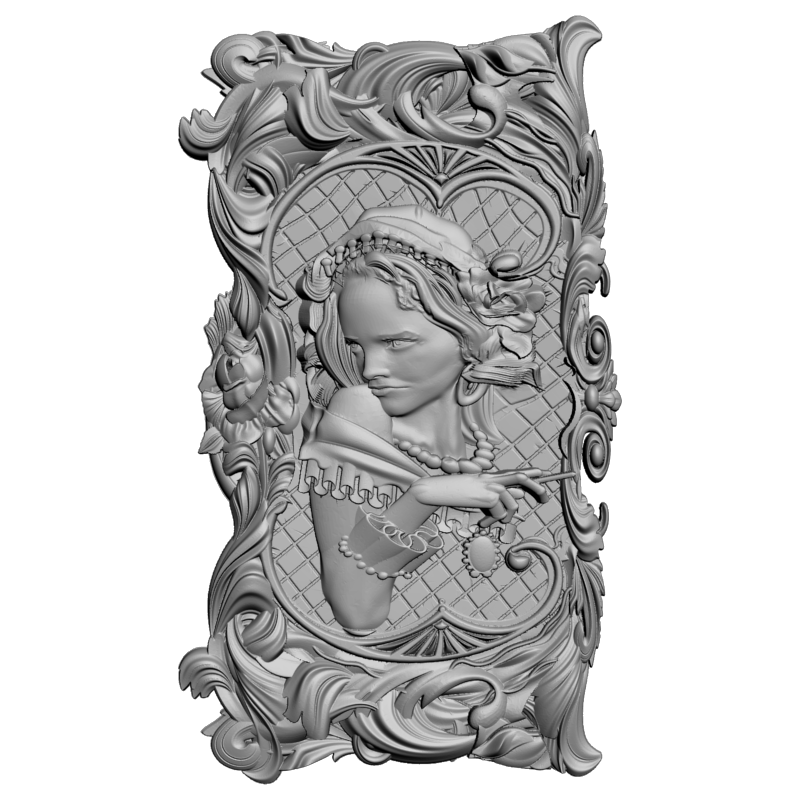 картинка Леди с сигаретой PI2-086 3D-STL.COM