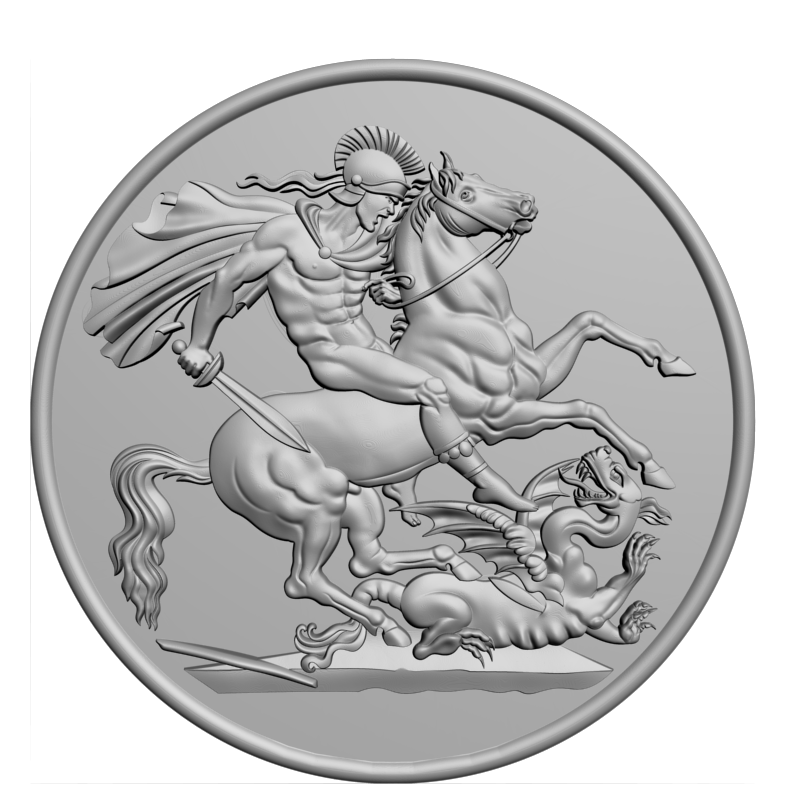 картинка Монета Георгий Победоносец P6-012 3D-STL.COM
