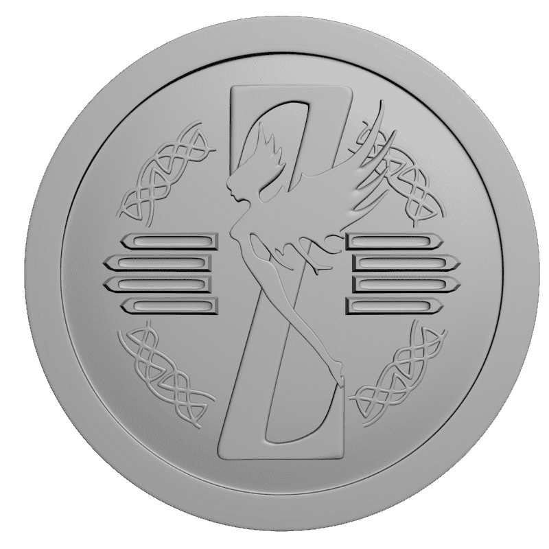 картинка ZanZarah Двухсторонняя монета P6-001 3D-STL.COM