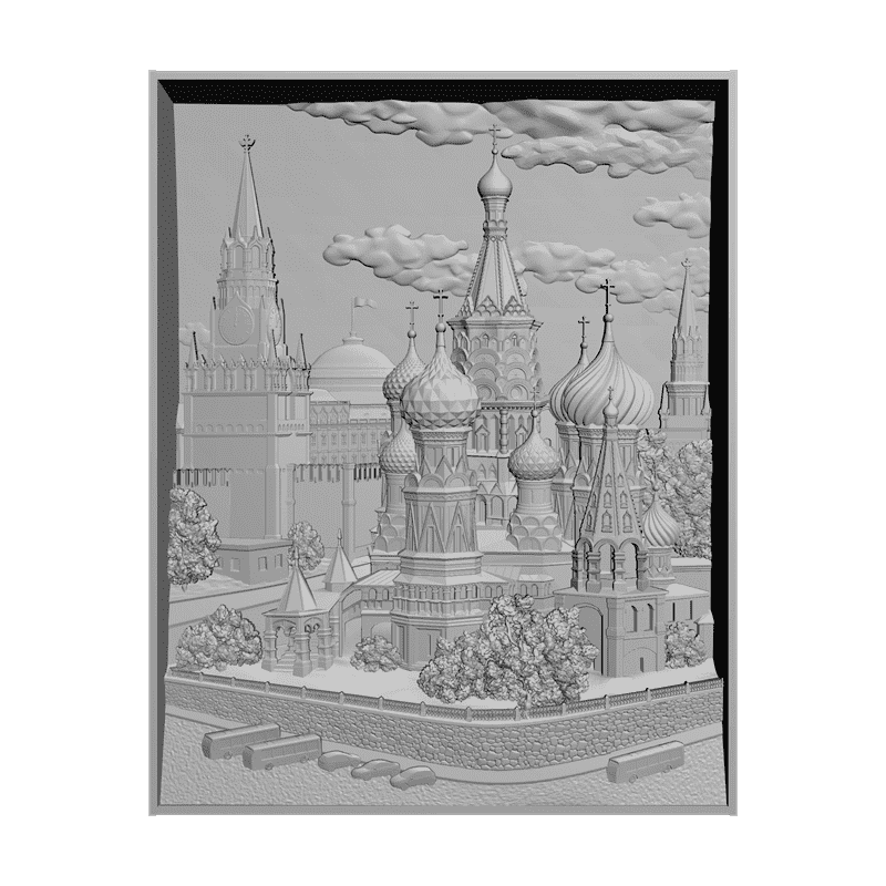 картинка Собор Василия Блаженного в Москве D12-043 3D-STL.COM
