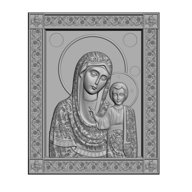 картинка Казанская Пресветая Богородица V3-361 3D-STL.COM