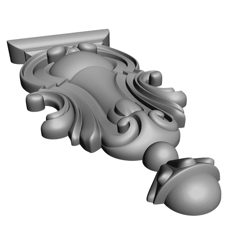 картинка Кронштейн резной D9-059 3D-STL.COM