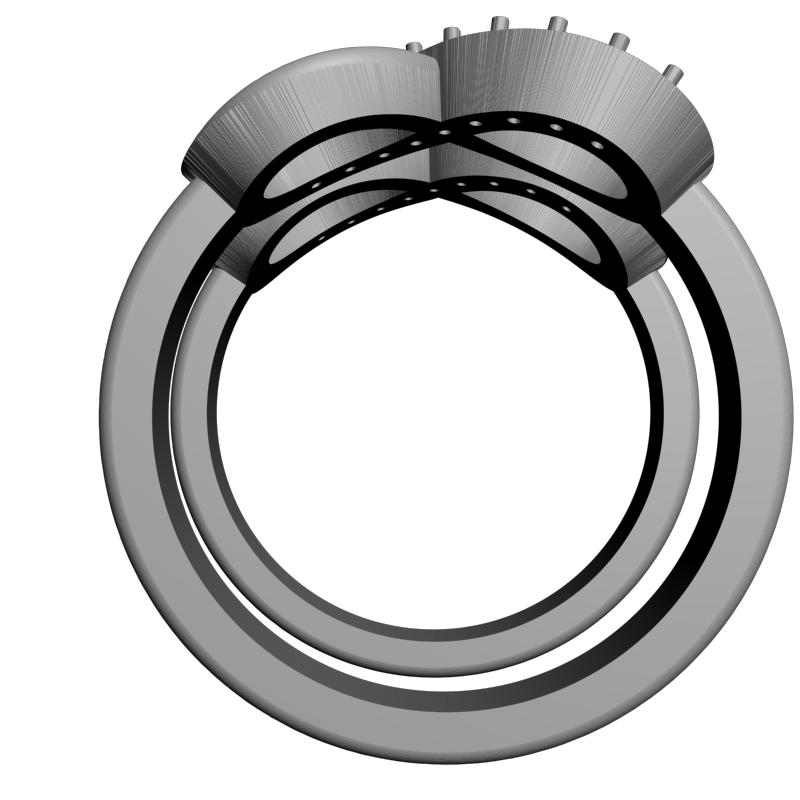 картинка Кольцо с восьмёркой RY2-181 3D-STL.COM