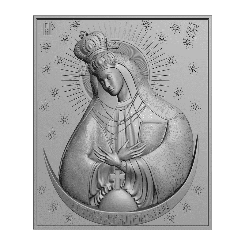 картинка Остробрамская Божья Матерь V3-007 3D-STL.COM