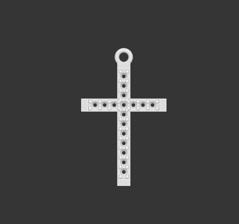 картинка Крест с камнями 3D-STL.COM