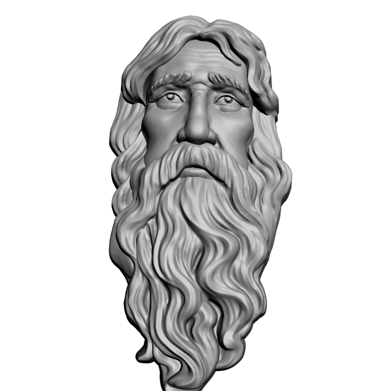 картинка Лик Старик L1-124 3D-STL.COM