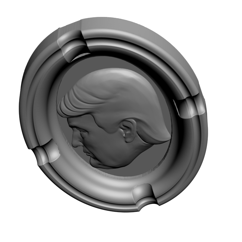 картинка Пепельница Трамп P4-442 3D-STL.COM