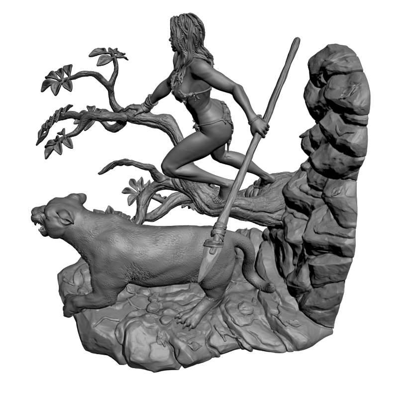 картинка КДМ - королева джунглей - Гектор Моран PI1-444 3D-STL.COM