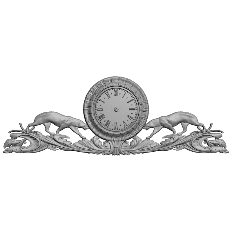 картинка Часы Волки P3-155 3D-STL.COM