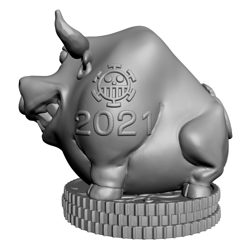 картинка 2021 Год быка RP4-035 3D-STL.COM
