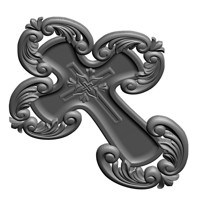 картинка Крестик RY4-022 3D-STL.COM