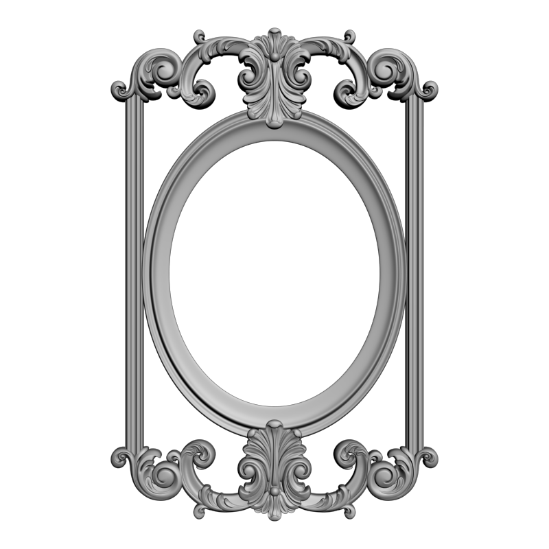 картинка Рама резная Овальная D14-437 3D-STL.COM