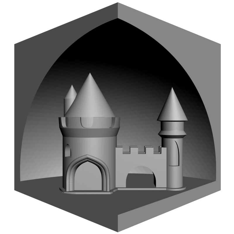 картинка Замок в колибровочном кубе P4-438 3D-STL.COM