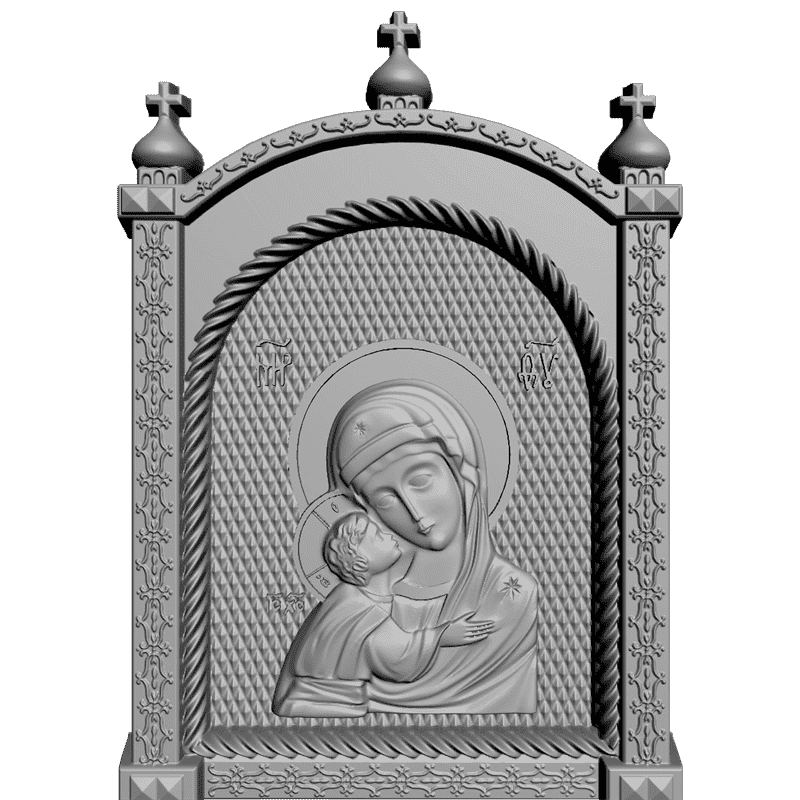 картинка Богородица в киоте V3-013 3D-STL.COM